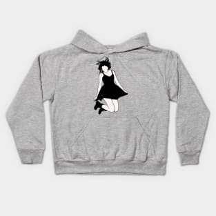 girl jumping Kids Hoodie